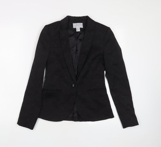 Womens UK Size 6 H&M Black Jacket