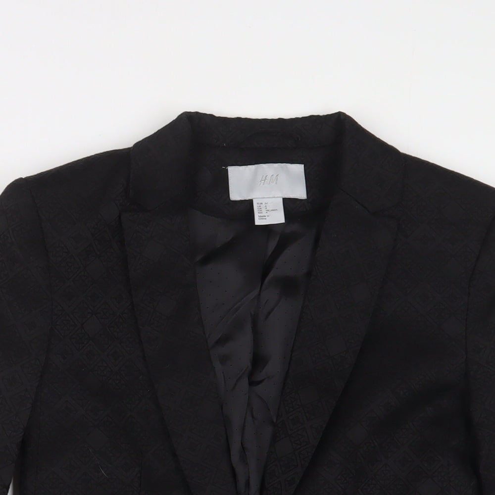 Womens UK Size 6 H&M Black Jacket