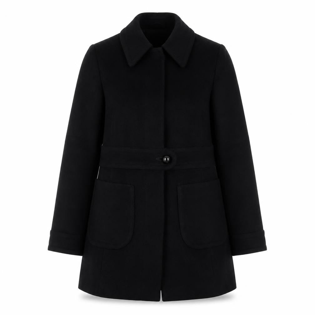 Womens UK Size 8 Editions Black Overcoat