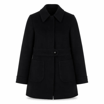 Womens UK Size 8 Editions Black Overcoat