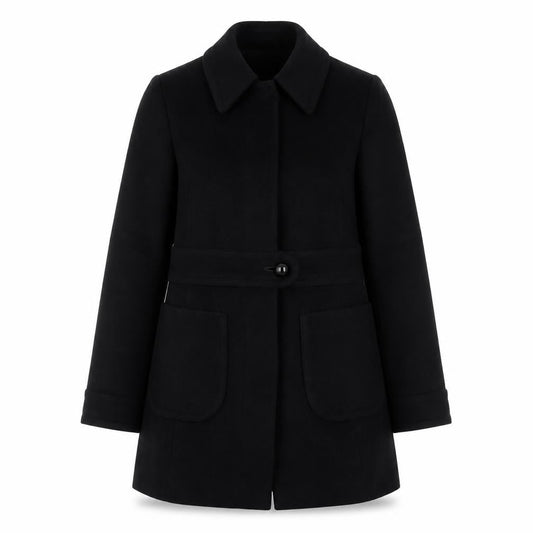 Womens UK Size 8 Editions Black Overcoat