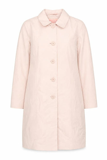 Next Womens Pink Geometric Overcoat Coat Size 12 Button - Embroidered