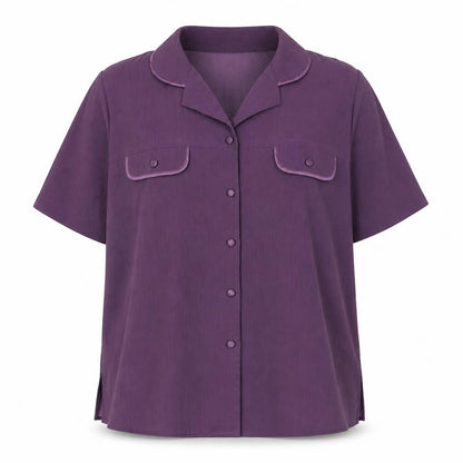 Womens UK Size 16 Berkertex Purple Basic Button-Up