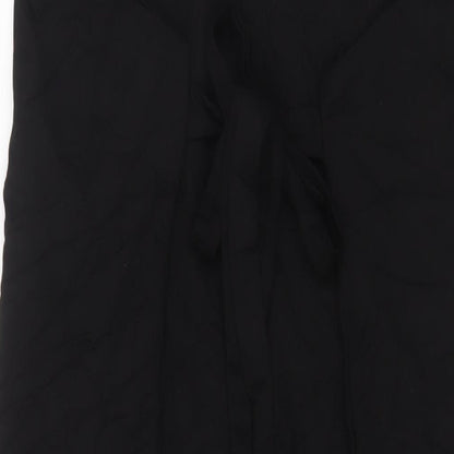 Zara Womens Black Cotton Tank Dress Size S V-Neck Pullover - Belted