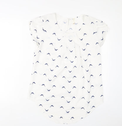 Womens UK Size 8 Stella White Basic T-Shirt