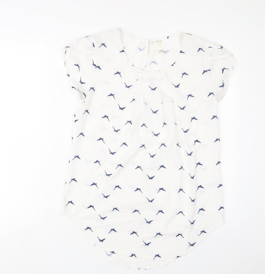 Womens UK Size 8 Stella White Basic T-Shirt