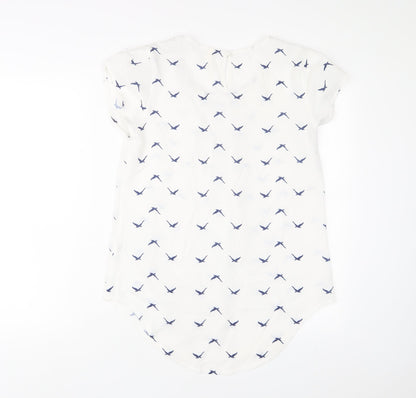Womens UK Size 8 Stella White Basic T-Shirt