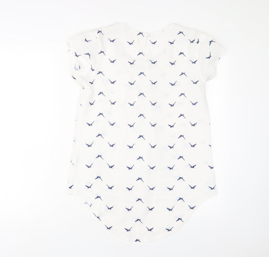 Womens UK Size 8 Stella White Basic T-Shirt