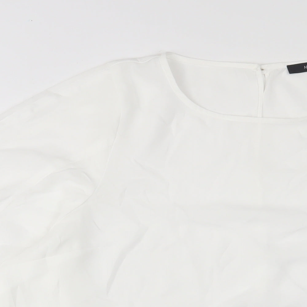 Womens UK Size 14 M&Co White Basic T-Shirt