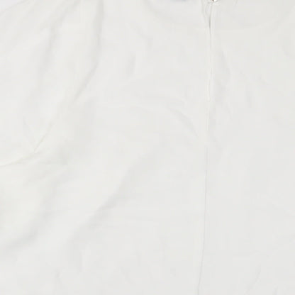 Womens UK Size 14 M&Co White Basic T-Shirt