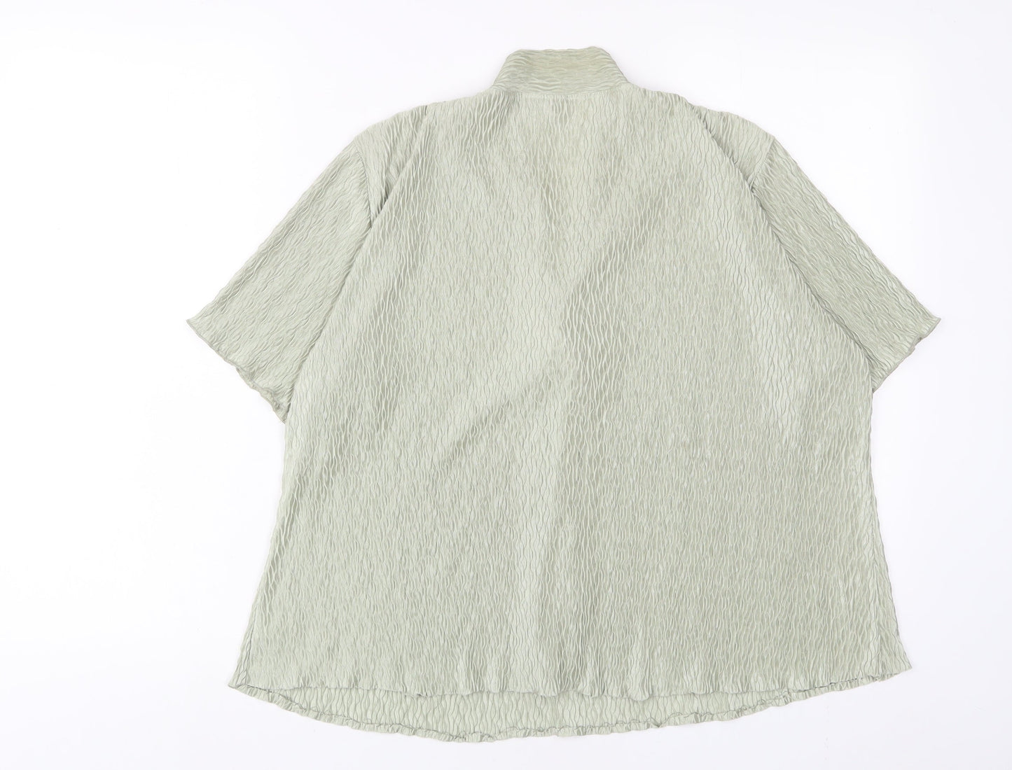 Womens UK Size XL BASSINI Green Basic T-Shirt