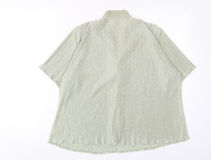 Womens UK Size XL BASSINI Green Basic T-Shirt