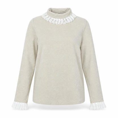Acheval Womens Gold Polyamide Pullover Sweatshirt Size L Pullover - Glitter