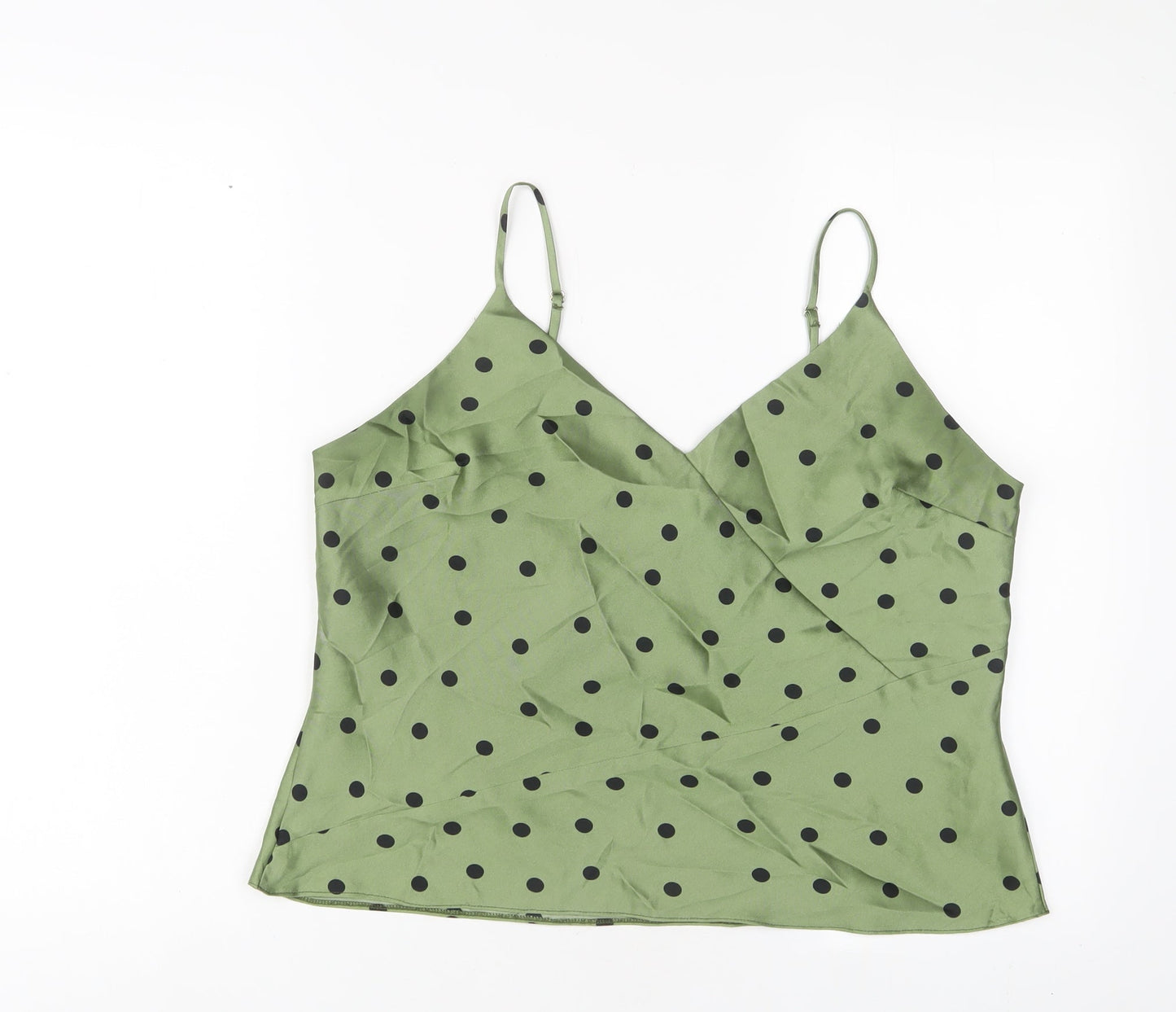 Womens UK Size 14 River Island Green Basic Tank