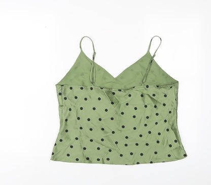 Womens UK Size 14 River Island Green Basic Tank