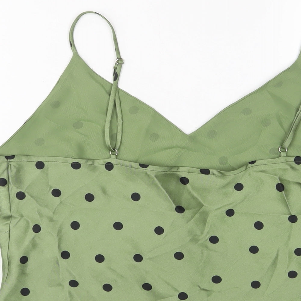 Womens UK Size 14 River Island Green Basic Tank