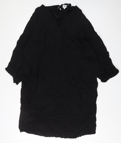 John Lewis Womens Black Viscose Sheath Size 20 V-Neck Pullover - Keyhole neck