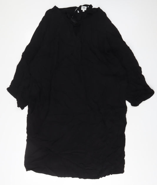 John Lewis Womens Black Viscose Sheath Size 20 V-Neck Pullover - Keyhole neck