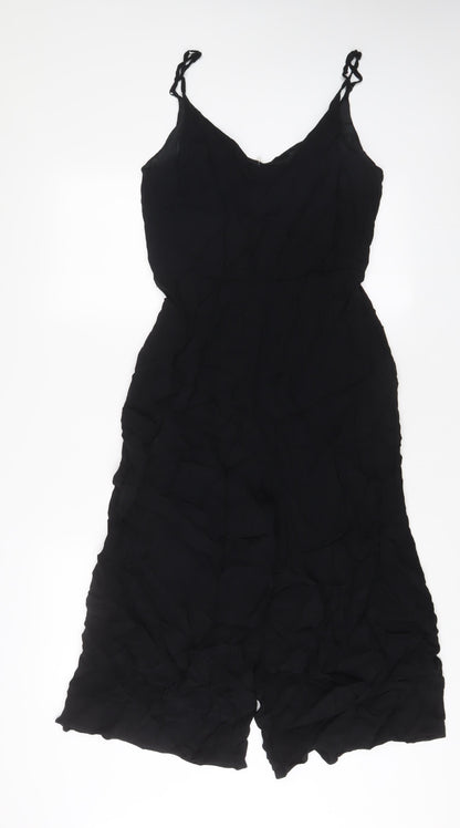 Nobody's Child Womens Black Viscose Jumpsuit One-Piece Size 14 L25 in Pullover