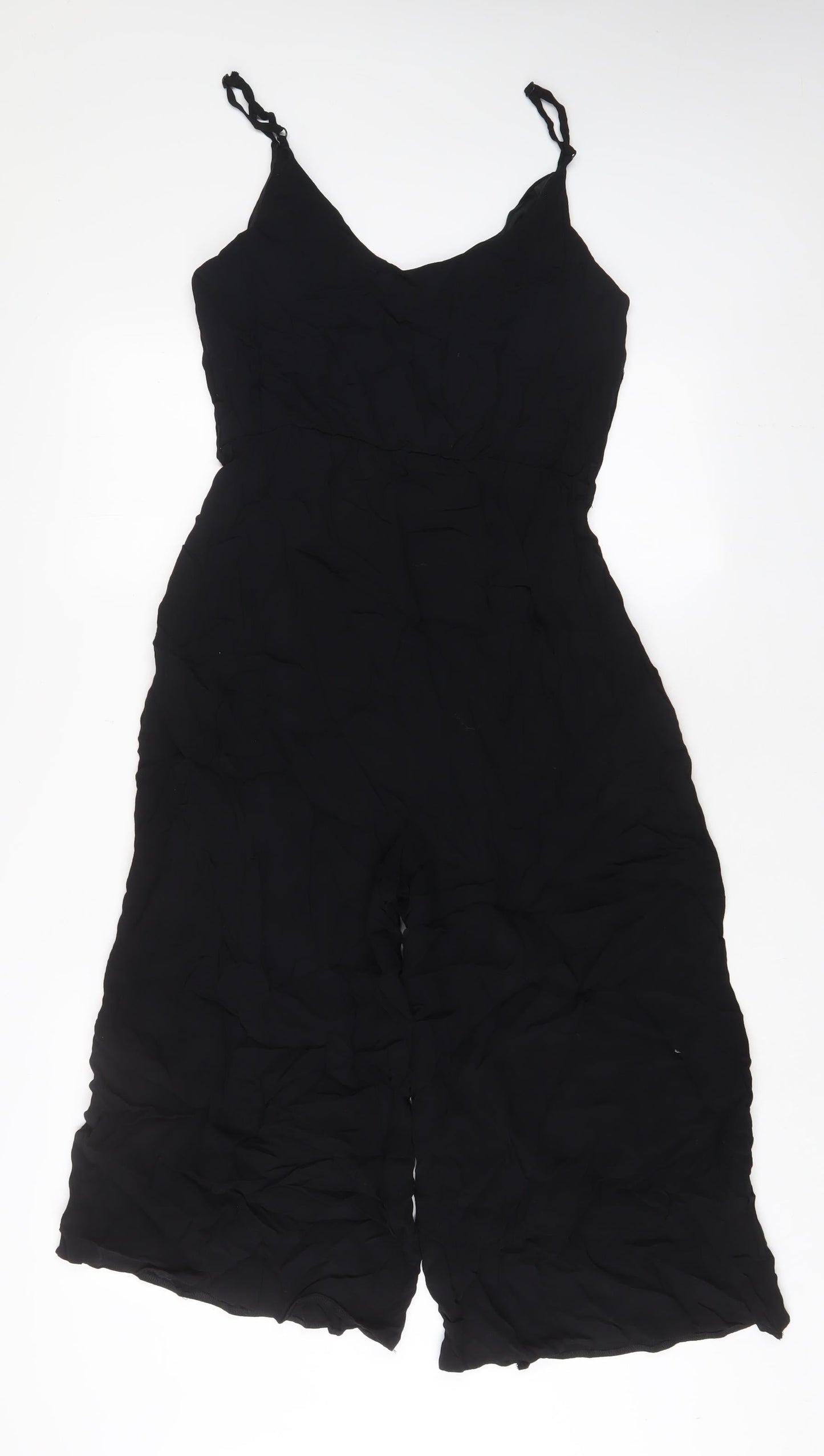 Nobody's Child Womens Black Viscose Jumpsuit One-Piece Size 14 L25 in Pullover