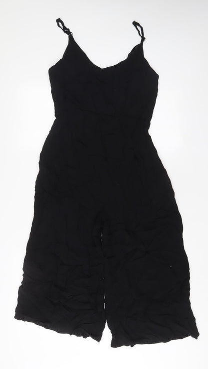 Nobody's Child Womens Black Viscose Jumpsuit One-Piece Size 14 L25 in Pullover