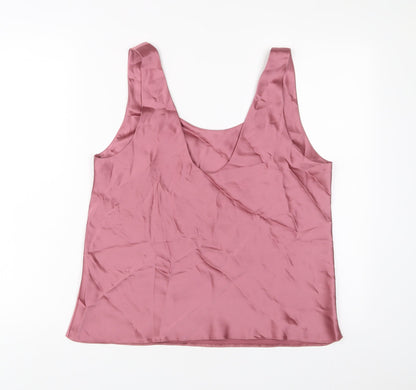 Womens UK Size 14 ASOS Pink Basic T-Shirt