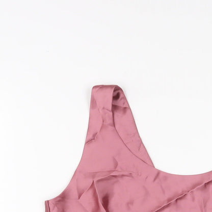 Womens UK Size 14 ASOS Pink Basic T-Shirt