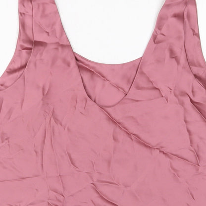 Womens UK Size 14 ASOS Pink Basic T-Shirt
