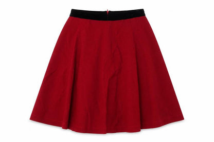Lagom Womens Red Polyester A-Line Skirt Size 12 Zip