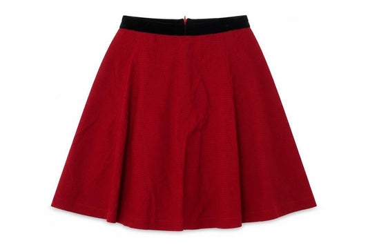Lagom Womens Red Polyester A-Line Skirt Size 12 Zip