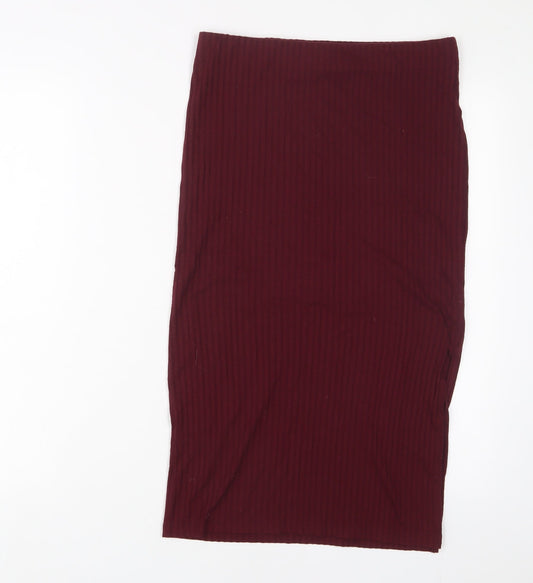 FOREVER 21 Womens Red Polyester A-Line Skirt Size L