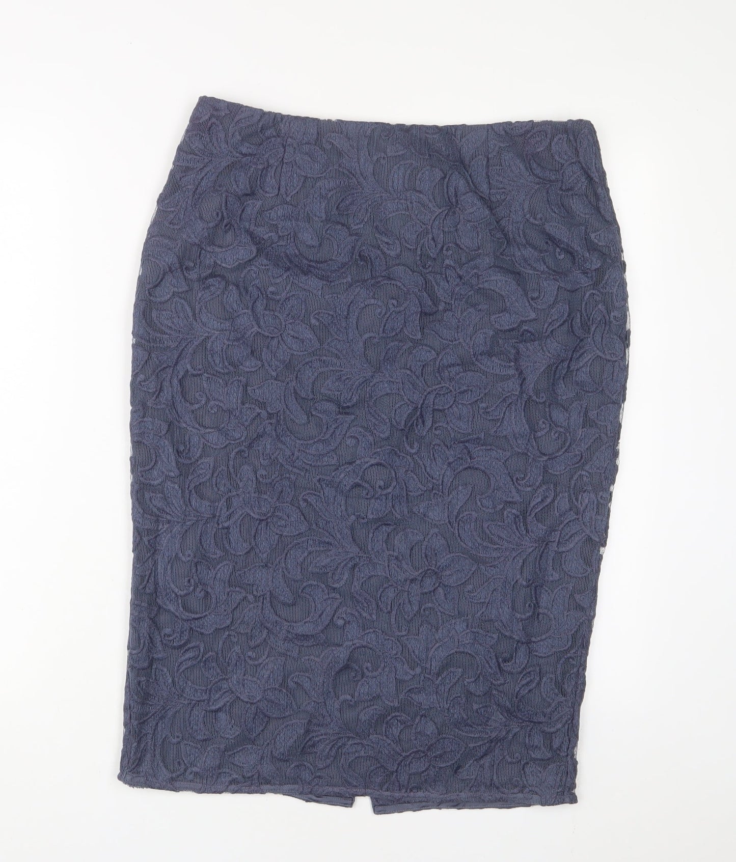 Autograph Womens Blue Polyester A-Line Skirt Size 32 in Zip
