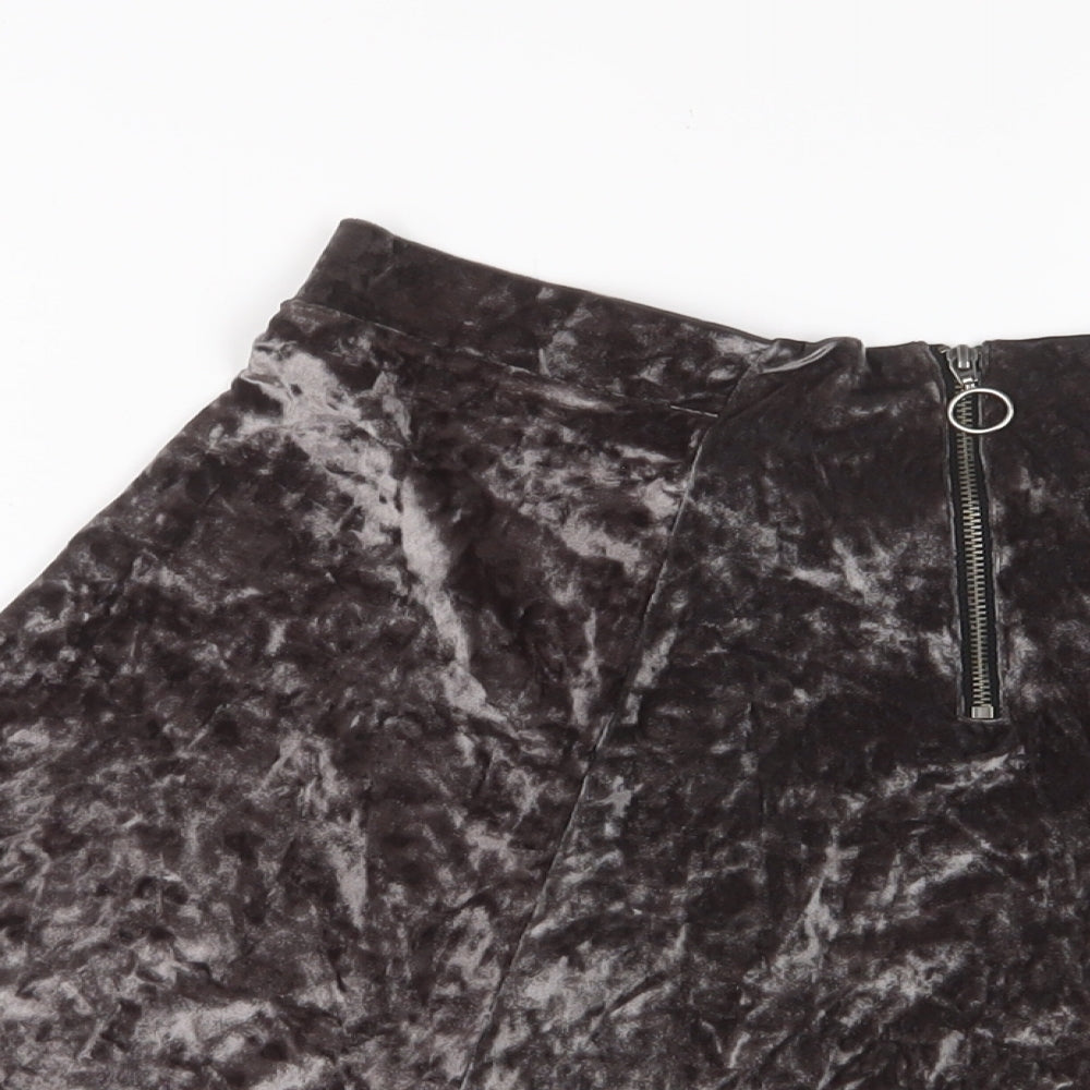 Womens UK Size 10 NEXT A-Line Velour Skirt