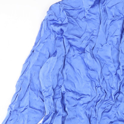 Womens UK Size 12 Marks and Spencer Blue Basic Blouse