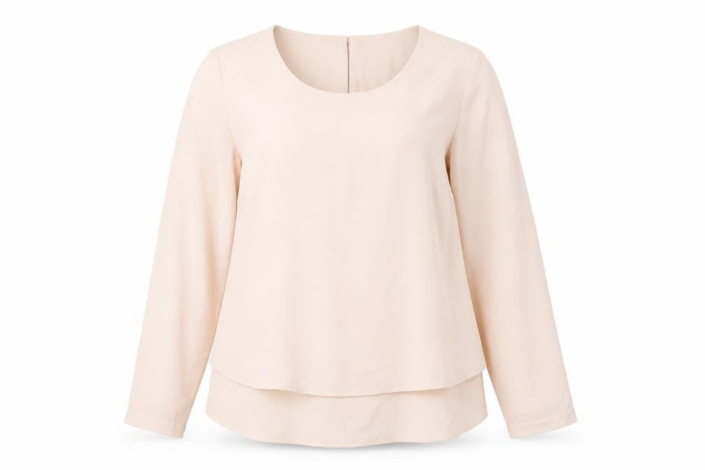 Marks and Spencer Womens Pink Polyester Basic Blouse Size 8 Crew Neck