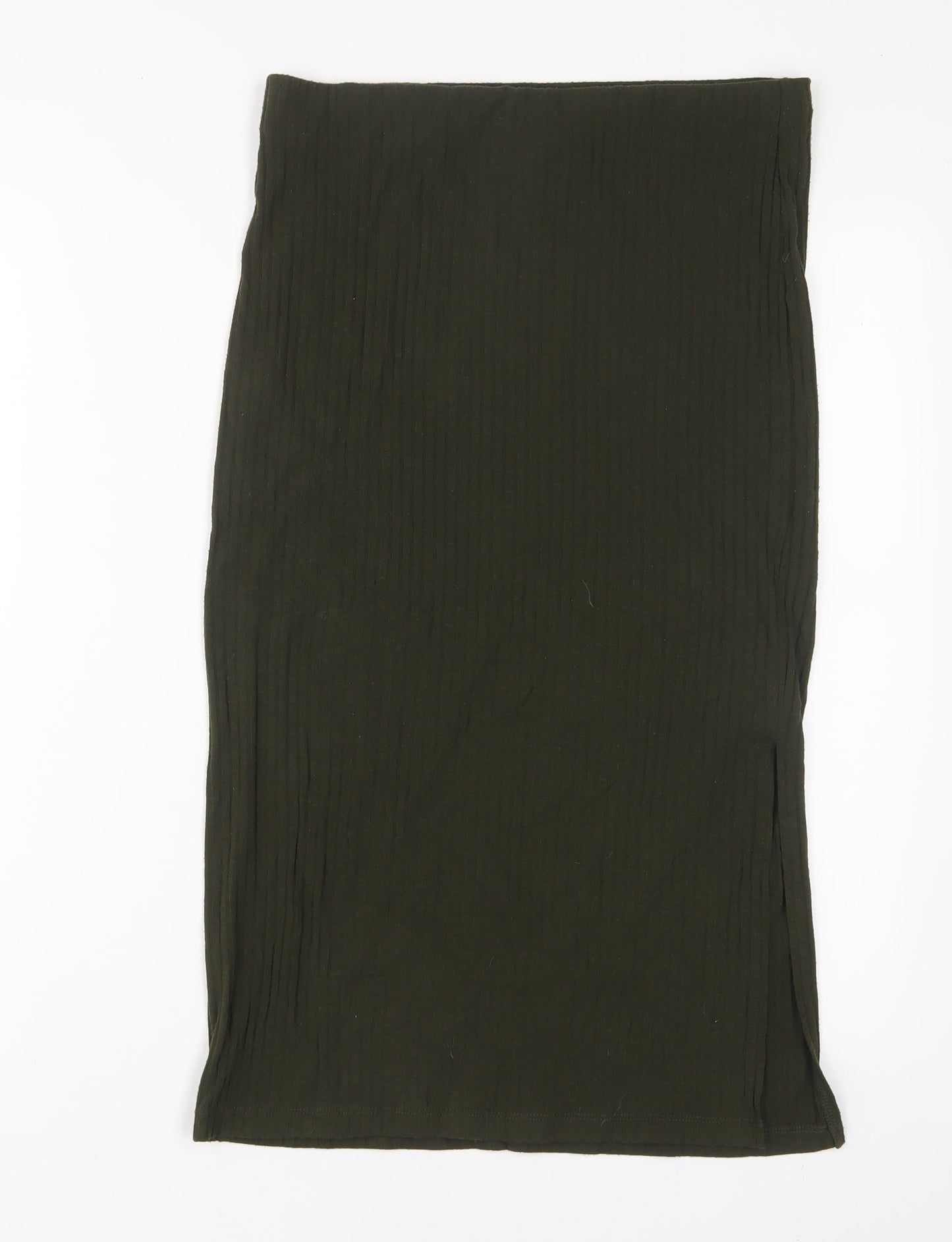 FOREVER 21 Womens Green Polyester A-Line Skirt Size L