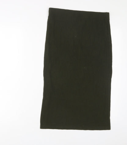 FOREVER 21 Womens Green Polyester A-Line Skirt Size L