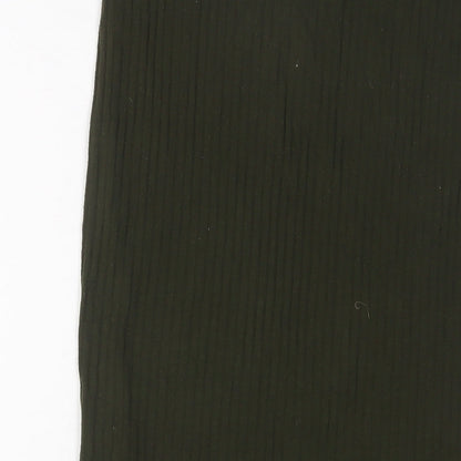 FOREVER 21 Womens Green Polyester A-Line Skirt Size L