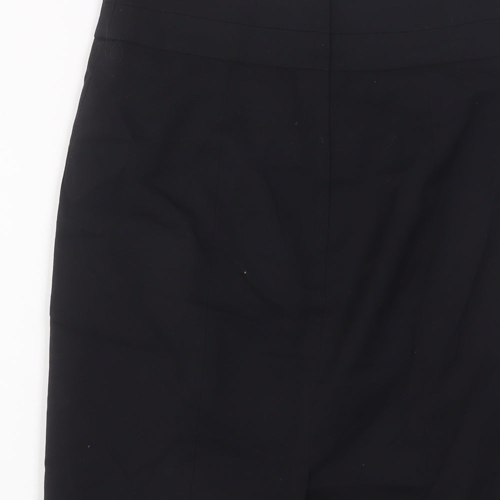H&M Womens Black Polyester A-Line Skirt Size 8 Zip