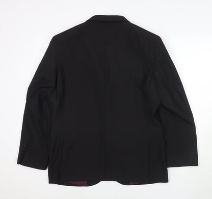 Mens UK Size 42 Fellini Regular Black Suit Jacket
