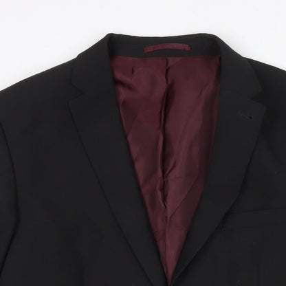 Mens UK Size 42 Fellini Regular Black Suit Jacket
