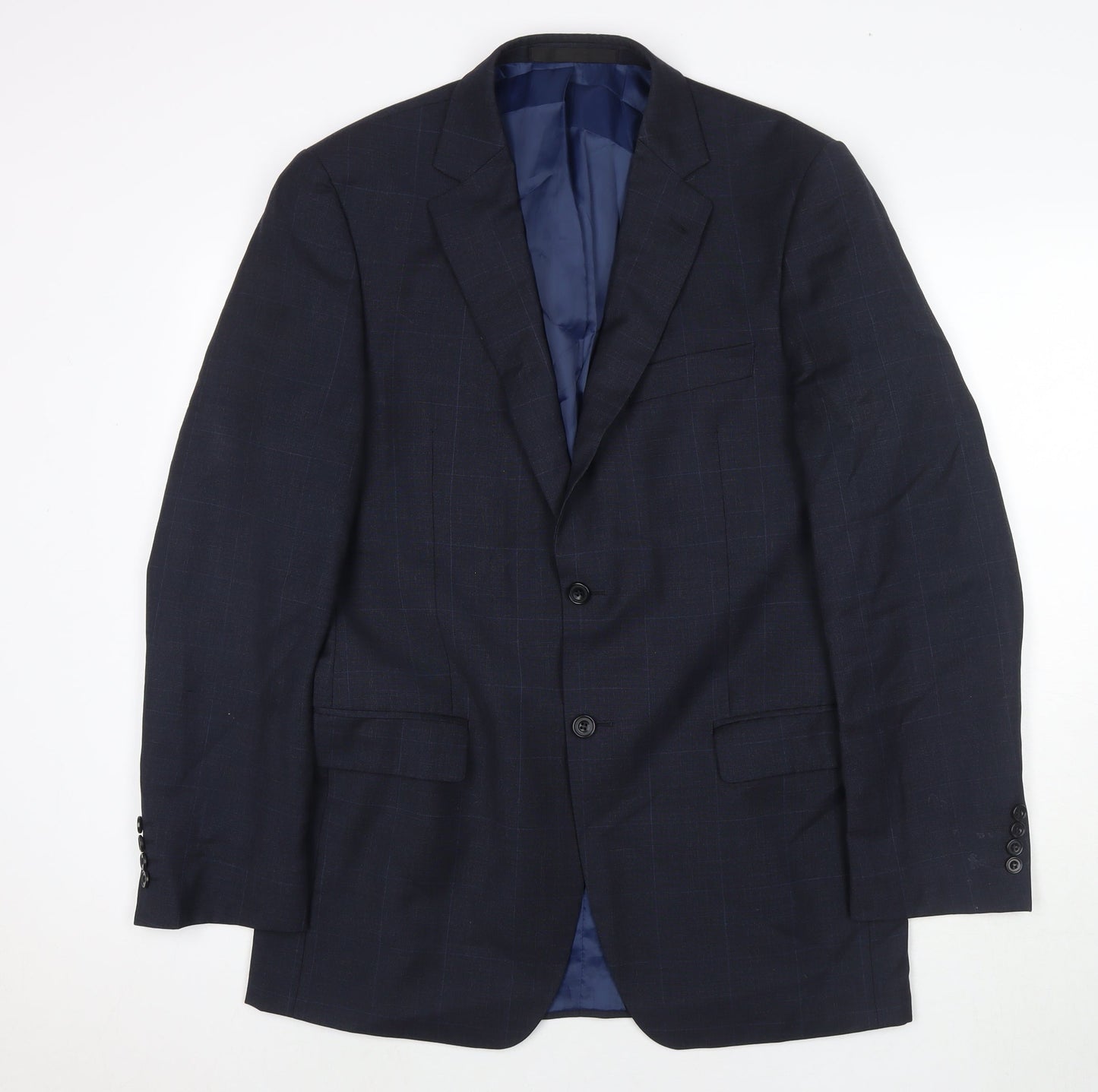 Mens UK Size 40 Marks and Spencer Regular Blue Suit Jacket