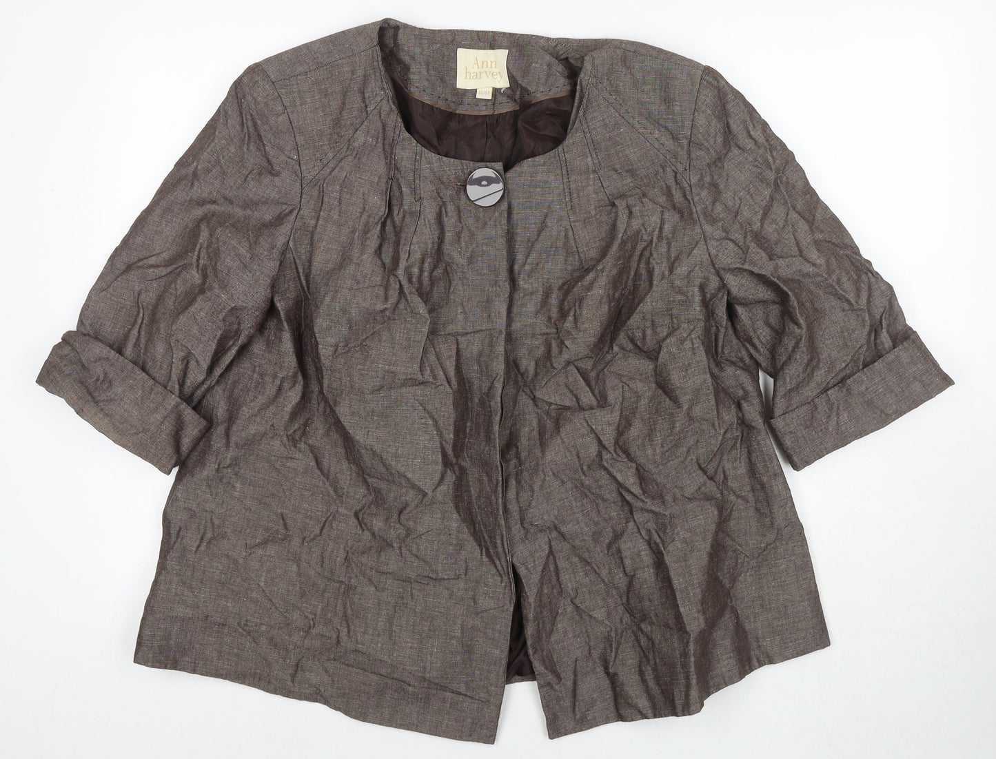 Womens UK Size 14 Ann Harvey Brown Jacket