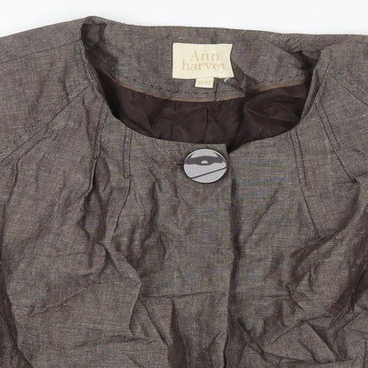 Womens UK Size 14 Ann Harvey Brown Jacket