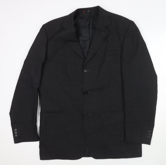 Mens UK Size 40 Ciro Citterio Regular Black Suit Jacket