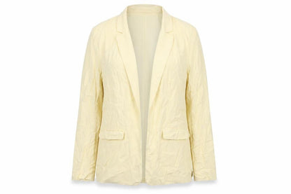 Front view of LTS women’s yellow jacket blazer, size UK 12