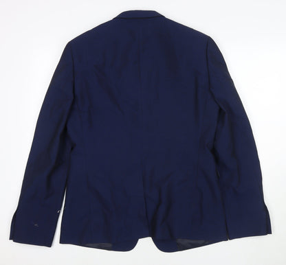 Mens UK Size 40 Burton Regular Blue Suit Jacket