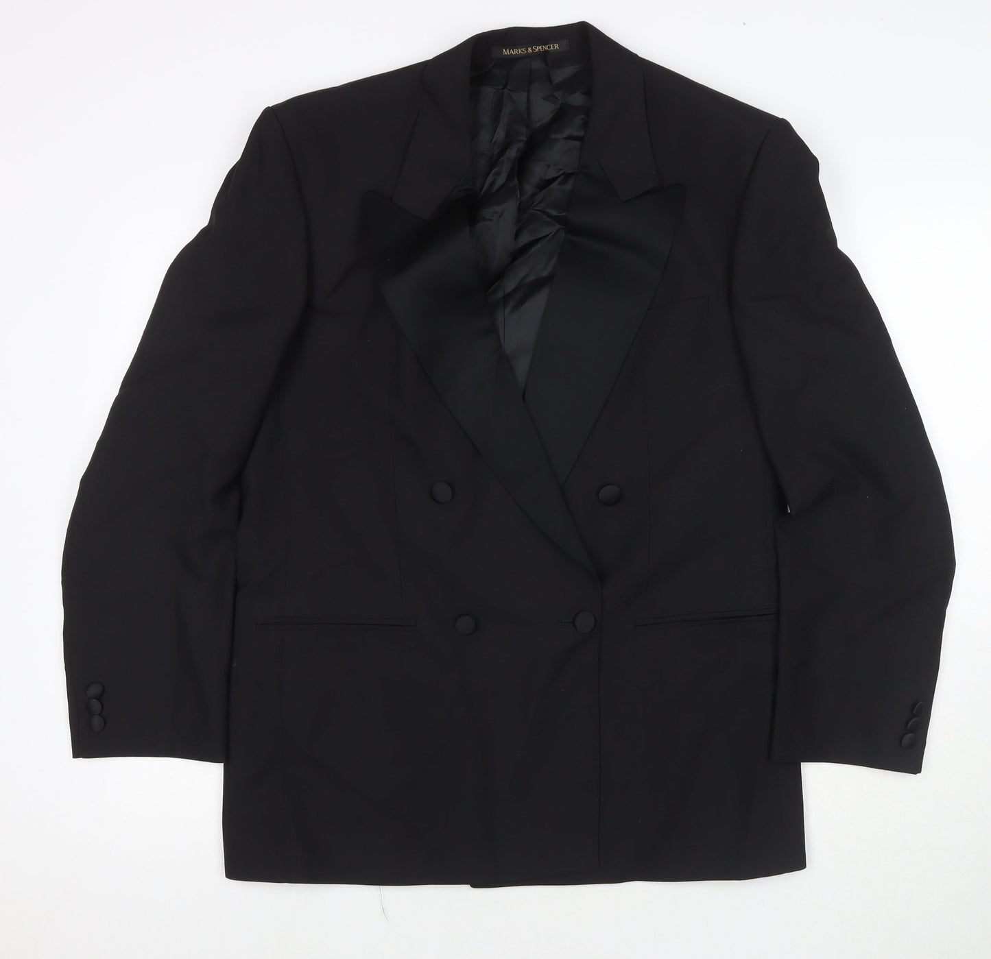 Mens UK Size 38 Marks and Spencer Regular Black Suit Jacket