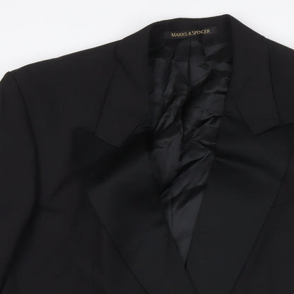 Mens UK Size 38 Marks and Spencer Regular Black Suit Jacket