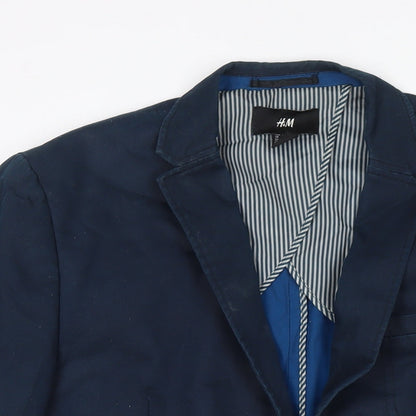 Mens UK Size 44 H&M Regular Blue Suit Jacket